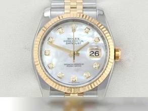 Thumbnail von Rolex Datejust 36 36mm 116233 Perlmutt Diamanten Stahl Gelbgold 750 Automatik Stainless Steel 18kt Yellow Gold Jubilé-band Chronometer Oyster