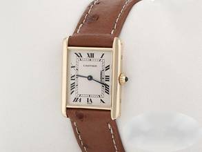 Thumbnail von Cartier Tank Louis Cartier Gelbgold 750 Lederband W1512853 18kt Yellow Gold Damen