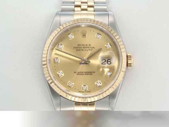  Rolex Datejust 36 36mm 16233 2000 Stahl Gelbgold 750 Diamanten Automatik Stainless Steel 18kt Yellow Gold Jubilé-band Chronometer Oyster 