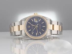 Thumbnail von Rolex Oyster Perpetual Date 34mm 15223 Stahl Gelbgold 750 Automatik Medium 18kt Yellow Gold Edelstahl Stainless Steel Oyster-band Chronometer Blue Dial