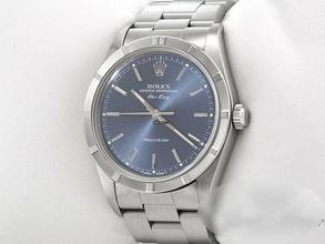 Thumbnail von Rolex Air King 34mm Edelstahl Automatik 14010 Medium Stahl Damen Herren Stainless Steel Oyster-band Blue Dial