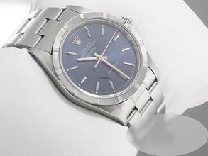 Thumbnail von Rolex Air King 34mm Edelstahl Automatik 14010 Medium Stahl Damen Herren Stainless Steel Oyster-band Blue Dial