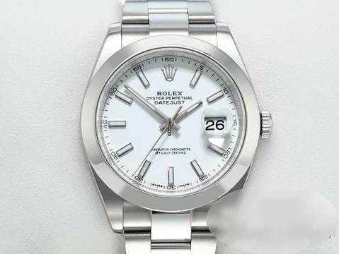  Rolex Datejust 41 41mm 126300 2017 Lc100 Edelstahl Automatik Herrenuhr Stahl Stainless Steel Oyster-band Chronometer White Dial 
