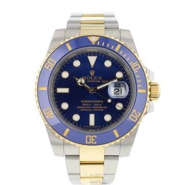  Rolex Submariner Date Steel Gold Blue Dial 