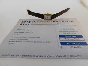 Thumbnail von Cartier Tank Louis Cartier 18 Karat Mid Size mit original Paris Zifferblatt Super Rare Original Cartier Krokoband und Schließe