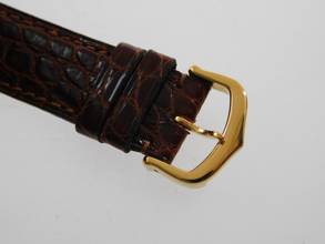 Thumbnail von Cartier Tank Louis Cartier 18 Karat Mid Size mit original Paris Zifferblatt Super Rare Original Cartier Krokoband und Schließe