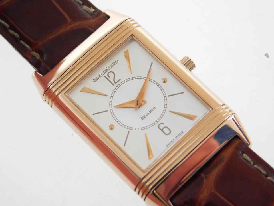  Jaeger-LeCoultre Reverso Classique Classic Art Deco 18 Karat Rosegold mit Krokoband und original Schließe 18 Karat Rosegold im Top Zustand 23 x 38mm Handaufzug 