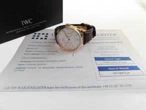 Thumbnail von IWC Portugieser Automatik Portuguese 18 Karat Rosegold 42mm mit großer Faltschließe im Neu Zustand 7 Tages Werk Kaliber C 51010 mit Glasboden wie Neu 42 mm