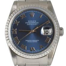 Thumbnail von Rolex Datejust 36 16220 Soleil blue romans dial Full Set