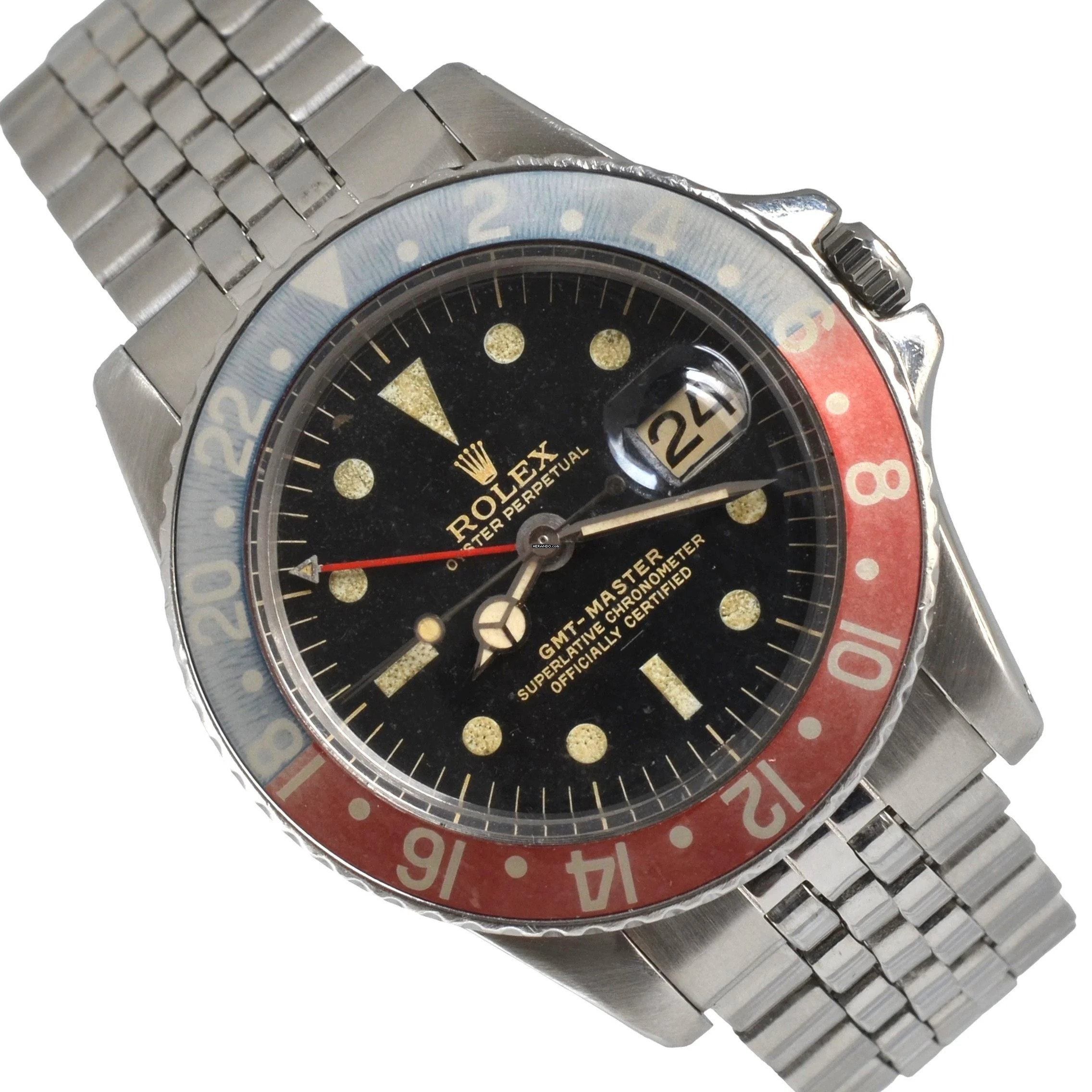 Rolex GMT-Master 1675 Cornino Underline gilt dial 1964