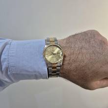 Thumbnail von Rolex Oyster Perpetual Date Ouro & Aço 34mm Automático Completo