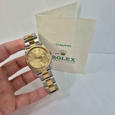  Rolex Oyster Perpetual Date Ouro & Aço 34mm Automático Completo 