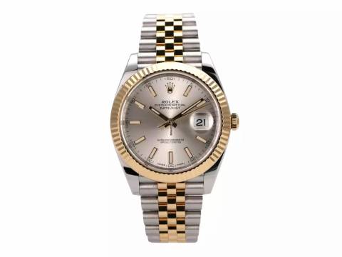  Rolex Datejust 41 Edelstahl Gelbgold Ref. 126333 Silber Jubile-Band 