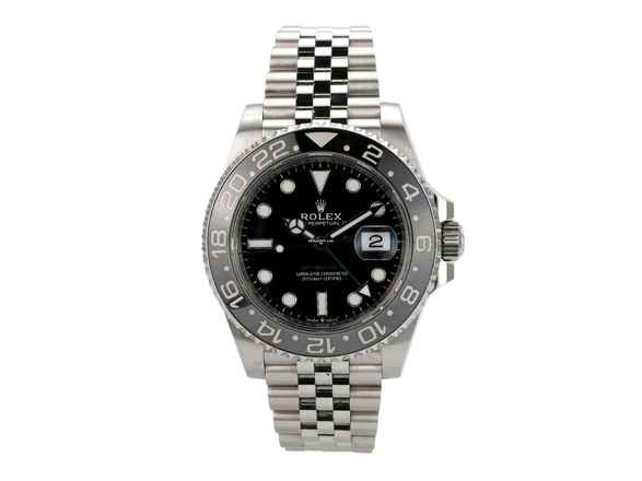  Rolex GMT-Master II Edelstahl Ref. 126710GRNR Jubile-Band 