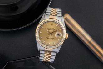 Thumbnail von Rolex Datejust 36 Stahl / Gold Diamond Dial Automatik Herren Ref. 16233 S-Serie