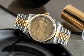 Thumbnail von Rolex Datejust 36 Stahl / Gold Diamond Dial Automatik Herren Ref. 16233 X-Serie