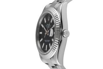 Thumbnail von Rolex Datejust II Stahl / Weissgold Black Dial Automatik Ref. 116334 B&P 2010