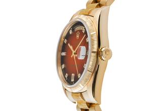 Thumbnail von Rolex Day-Date 36 18k Red Vignette Diamond Dial Borke Gold Automatik Ref. 18248