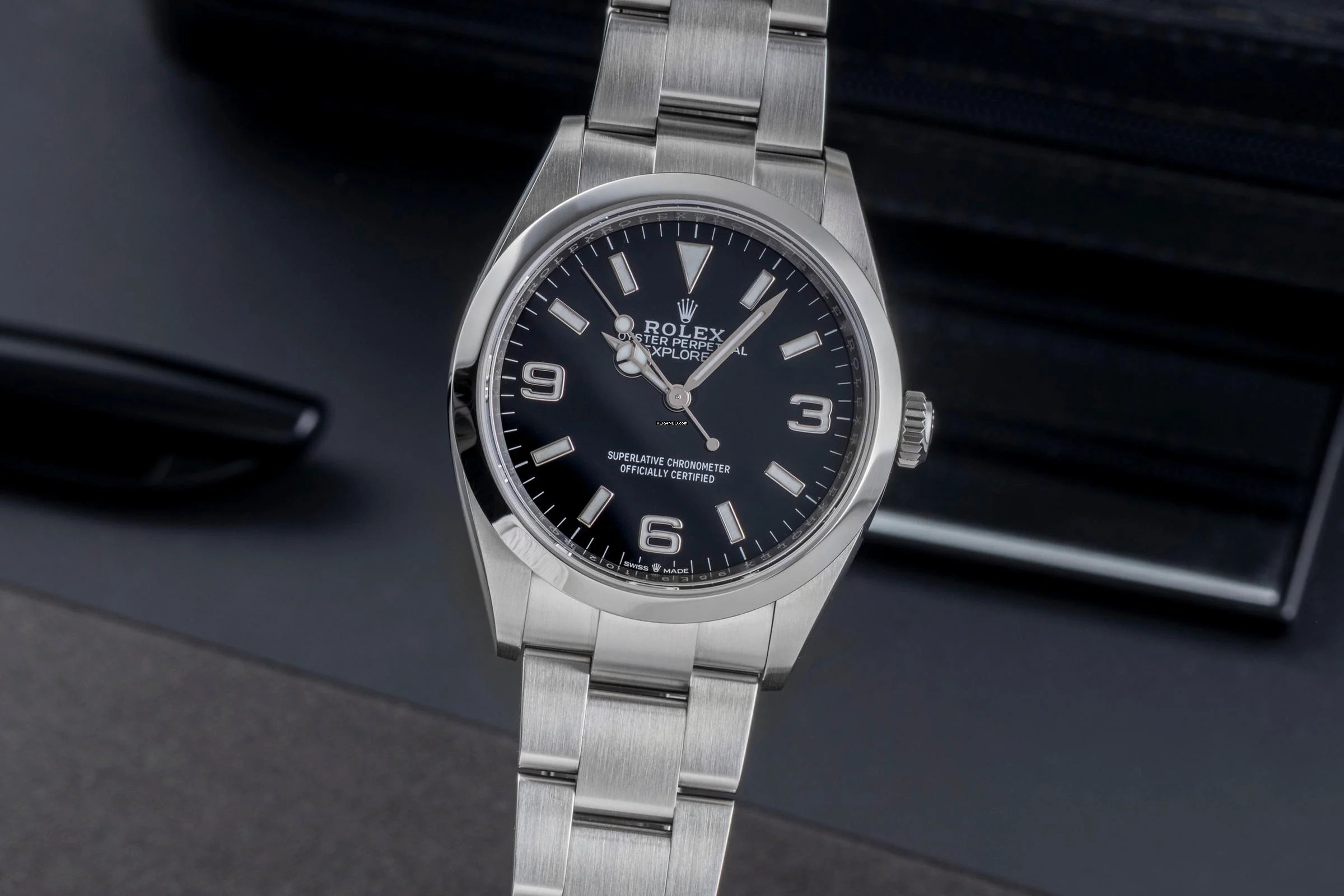  Rolex Explorer Oyster Edelstahl Automatik Herren Ref. 124270 Box & Papiere 2022 