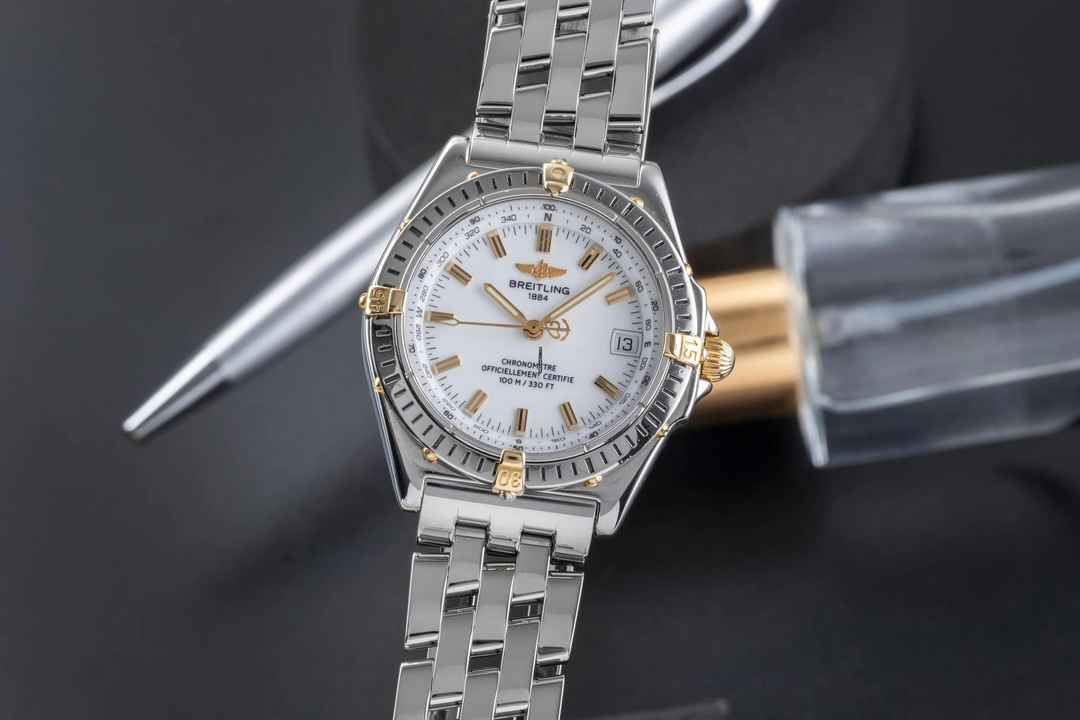  Breitling Windrider Wings Stahl / Gold Automatik Herrenuhr Ref. B10350 B&P 2001 