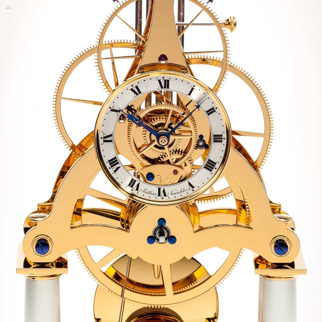 Thumbnail von Tischuhr NT 10 – Vergoldete Skelettuhr