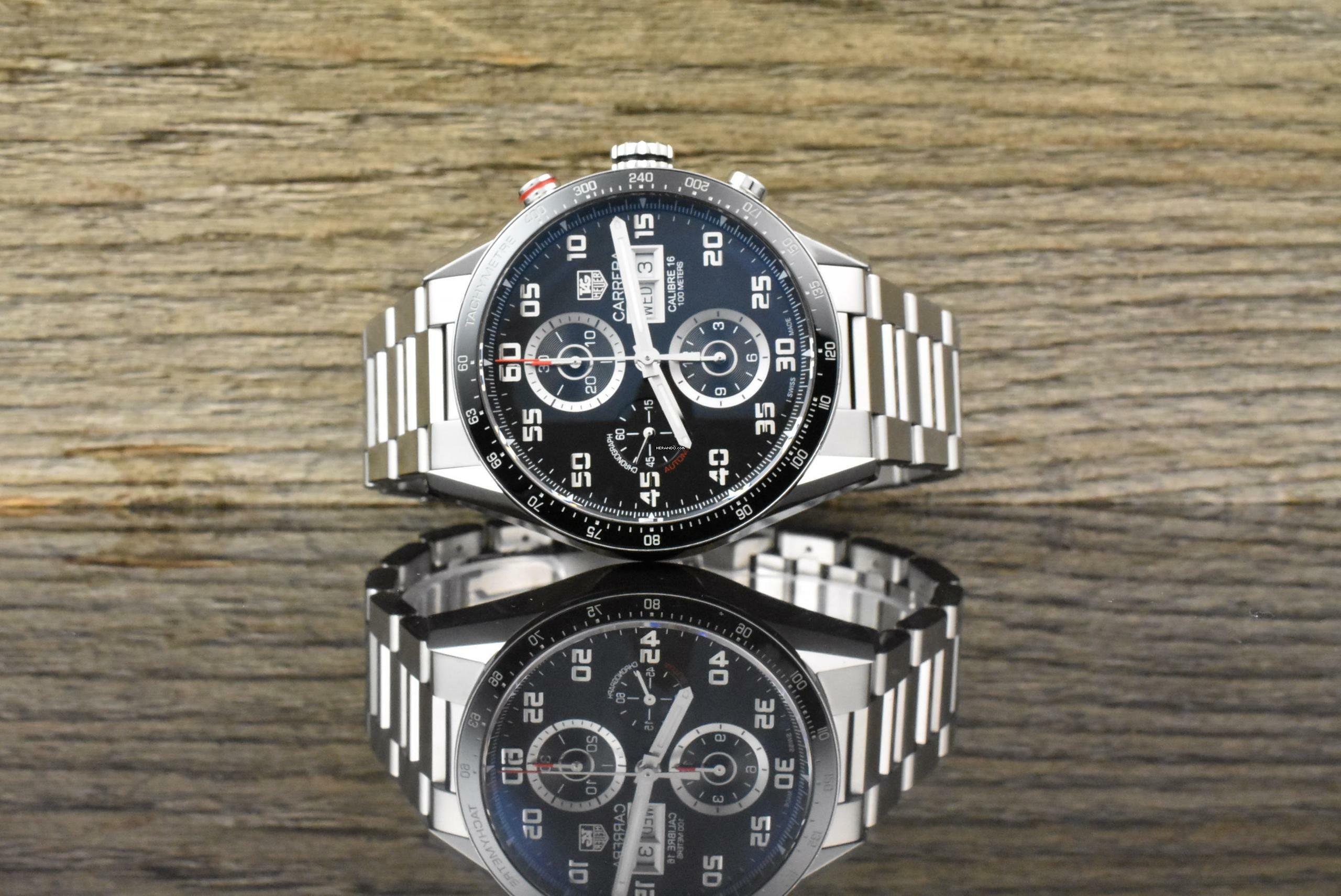 TAG Heuer Carrera Calibre 16 Day Date Chronograph SERVICE 2025 - Black Ceramic - Automatik 2016