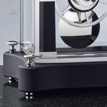 Thumbnail von NT 7 – Rhodinierte Design-Tischuhr mit Skelettwerk