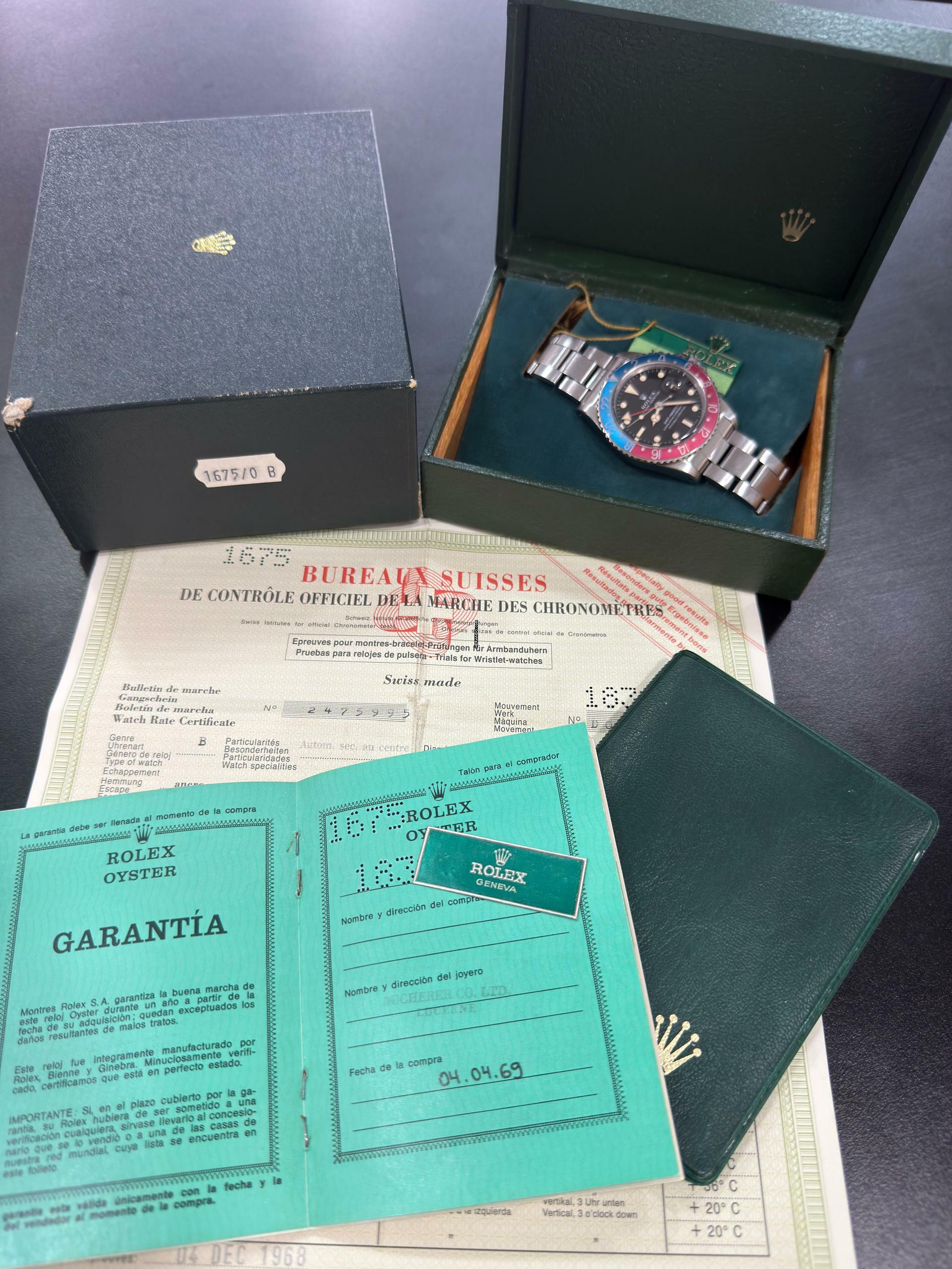 Thumbnail von Rolex GMT-Master Long E Full Set Double Papers tags 1969