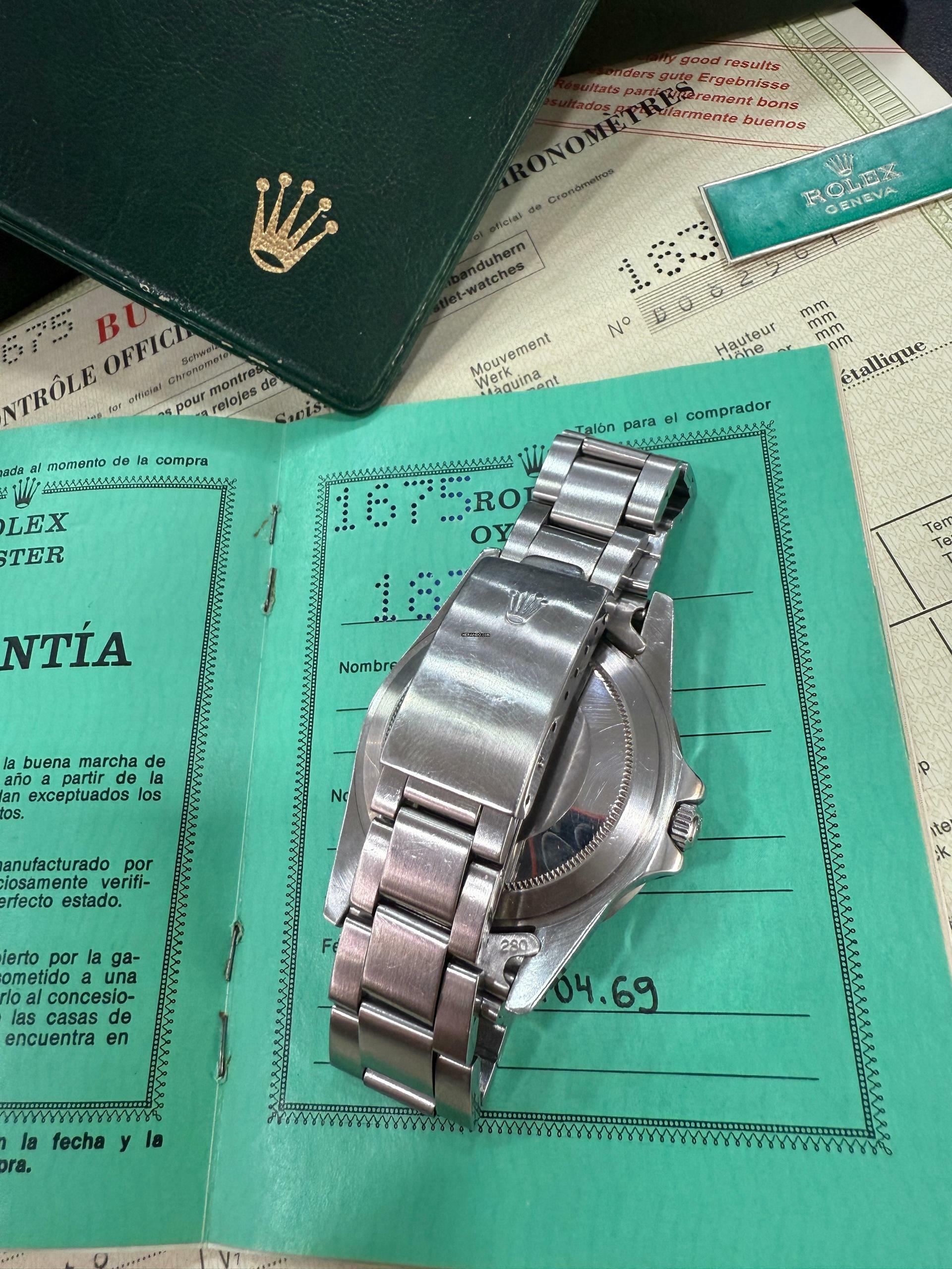 Thumbnail von Rolex GMT-Master Long E Full Set Double Papers tags 1969