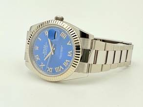 Thumbnail von Rolex Datejust 41 Blue dial top condition Full Set 2021 Austria