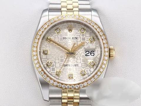  Rolex Datejust 36 36mm 116243 2011 Stahl Gelbgold 750 Diamanten Automatik Gold 
