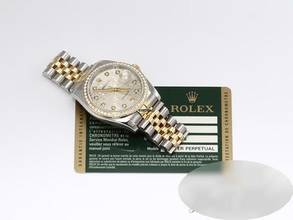Thumbnail von Rolex Datejust 36 36mm 116243 2011 Stahl Gelbgold 750 Diamanten Automatik Gold