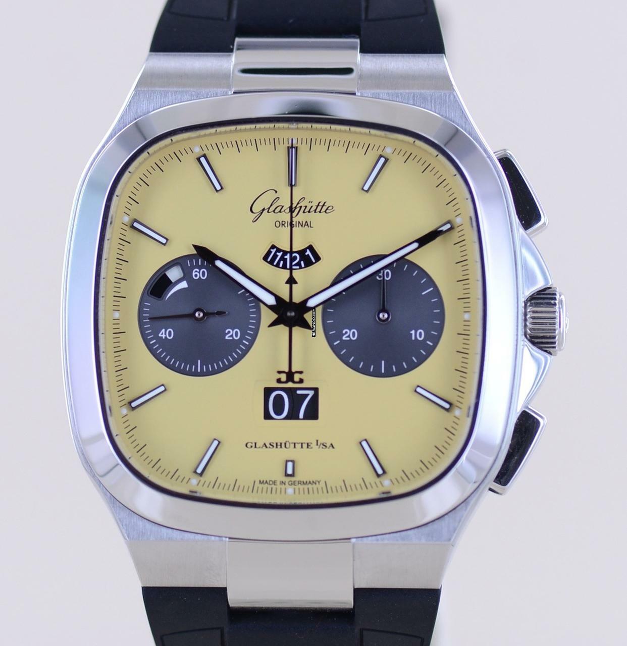 Glashütte Original Senator Seventies Chronograph 40mm Golden Bay Limited rar B+P