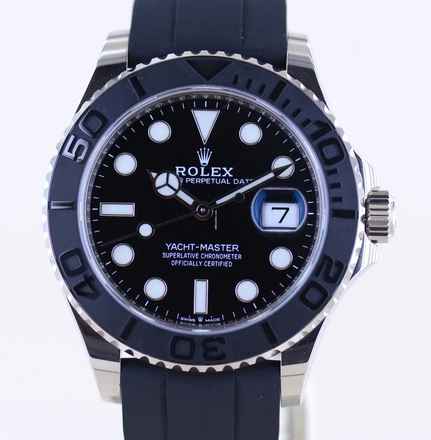  Rolex Yacht-Master 42 Weißgold 18K Oysterflex black Dial 3235 B+P 