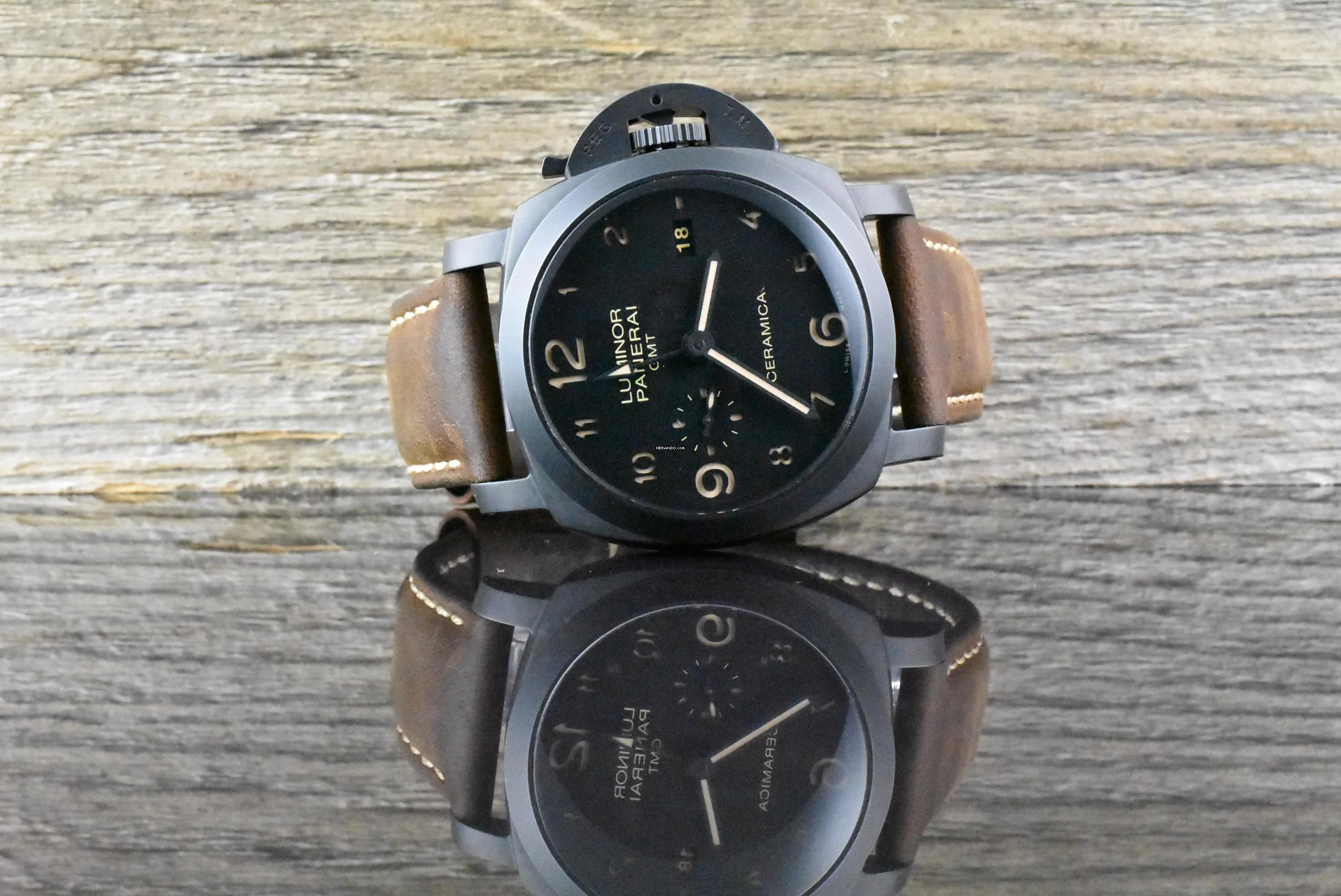  Panerai Luminor 1950 3 Days GMT Automatic Ceramica Automatic B&P 