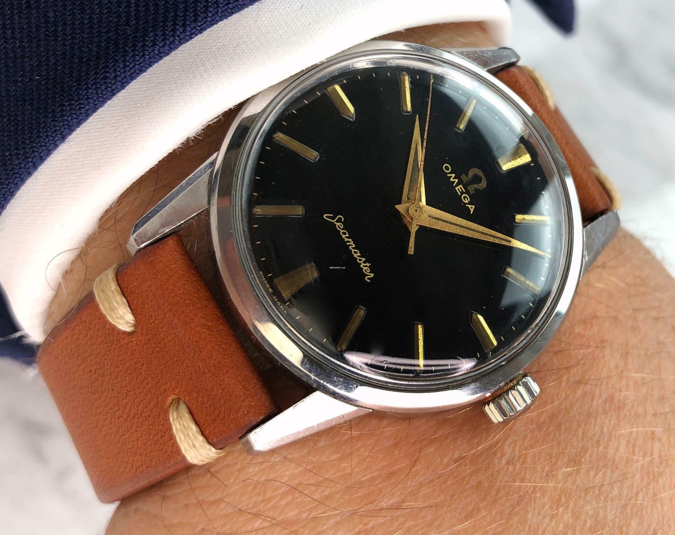  Omega Seamaster Unrestored Black Dial Seamaster Vintage 35mm 14390 14390 