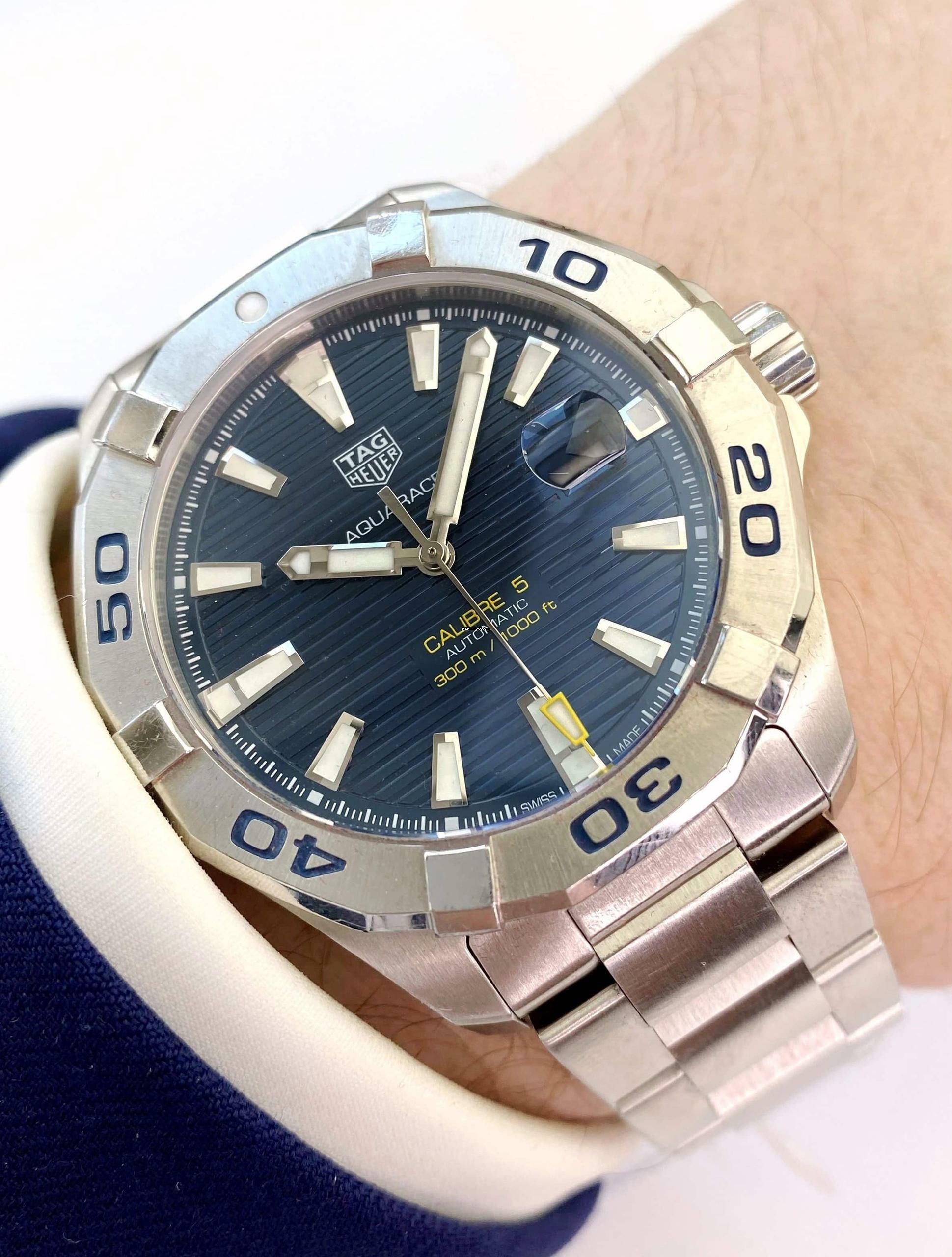 Heuer Tag Aquaracer 300M Blue Dial Diver ref WAY2012 WAY2012