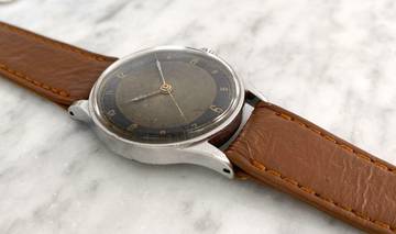 Thumbnail von Omega Classic Super Rare Vintage Grey Black Two Tone Bulls Eye Dial 30mm