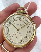 Thumbnail von IWC Pocket Watch Beautiful Vollgold Solid Gold Pocket Watch Taschenuhr Art Deco