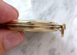 Thumbnail von IWC Pocket Watch Beautiful Vollgold Solid Gold Pocket Watch Taschenuhr Art Deco