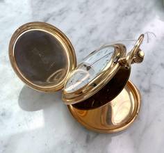 Thumbnail von IWC Pocket Watch Vollgold Solid Gold Taschenuhr Pocket Watch Doppelmantel