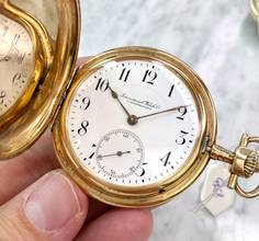 Thumbnail von IWC Pocket Watch Vollgold Solid Gold Taschenuhr Pocket Watch Doppelmantel