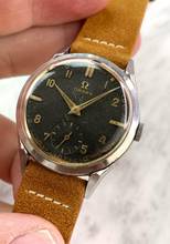 Thumbnail von Omega Classic Beautiful Vintage 35mm Unrestored Black Chocolate GILT Dial 2605 2605