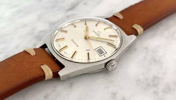 Thumbnail von Omega Genève Vintage Geneve Steel Date Handwinding ref 136041 136041