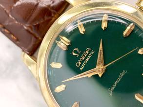 Thumbnail von Omega Seamaster Custom Green Dial Serviced Seamaster Vintage Automatic Automatik Solid Gold