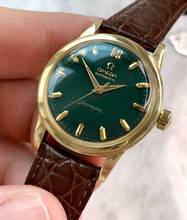 Thumbnail von Omega Seamaster Custom Green Dial Serviced Seamaster Vintage Automatic Automatik Solid Gold