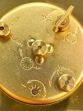 Thumbnail von Jaeger-LeCoultre Table Clock Tischuhr Table Clock Lapis Dial Serviced (480 Euro) with Alarm Wecker Memovox