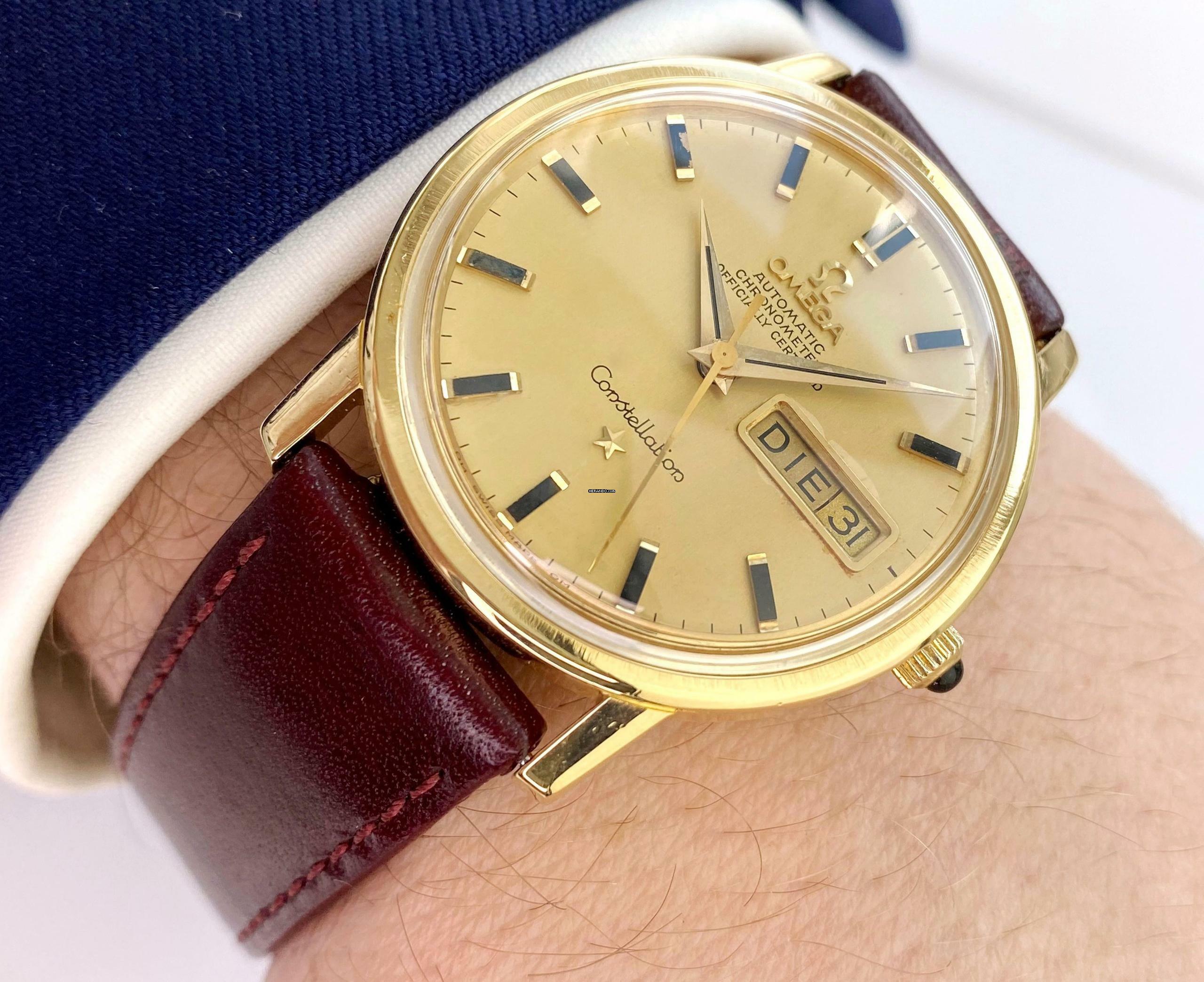 Omega Constellation Day-Date SERVICED Constellation Day Date SOLID GOLD Vintage Automatic 168016 Chronometer 168016