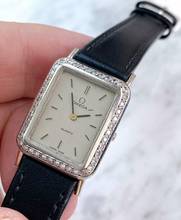 Thumbnail von Omega Classic Quarz Vintage SOLID WHITE GOLD Factory Diamonds Ladys Damen