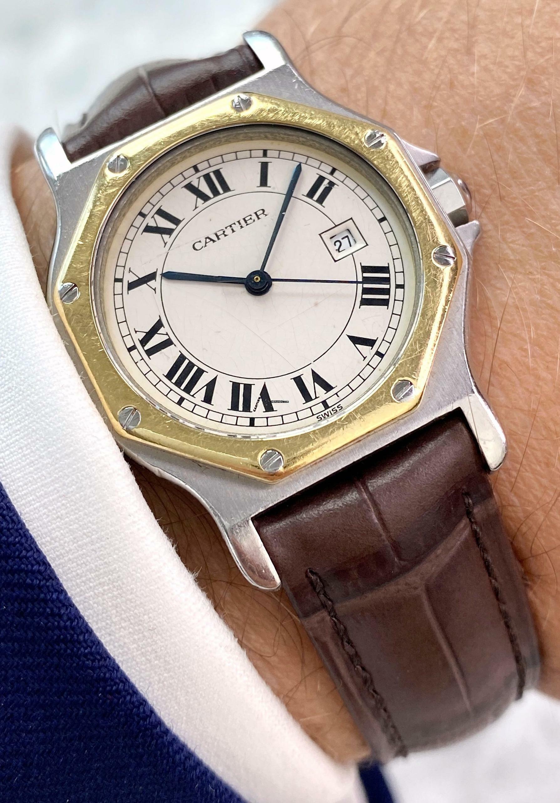 Thumbnail von Cartier Santos Octagon Automatic ref 2966 2966